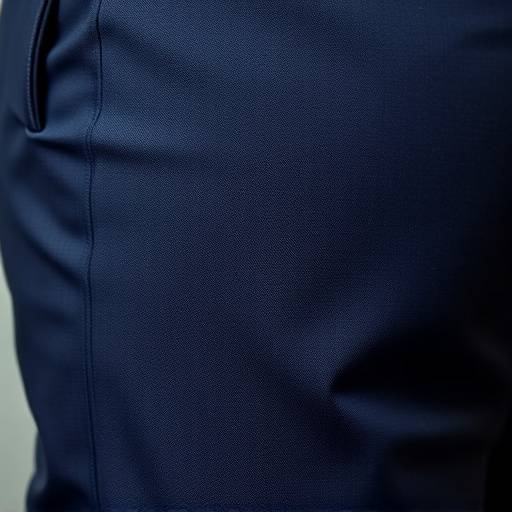Detail of carefully pressed creases on a pair of tailored trousers
