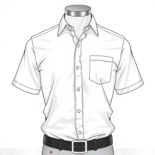 Diagram illustrating different shirt fits on a mannequin